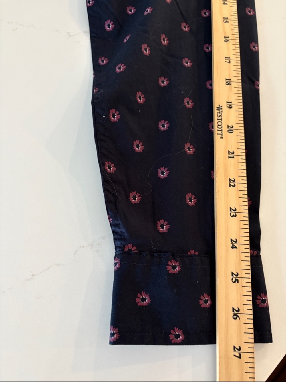 Ted Baker Navy Button-Down Shirt with Pink Floral Pattern Size XL - Picture 8 of 11